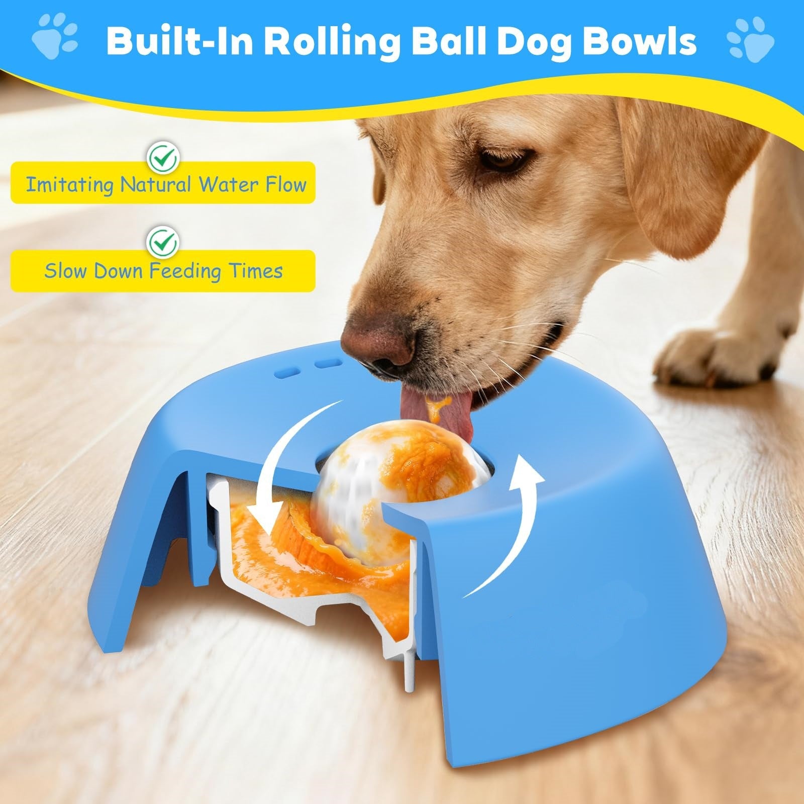Slow Feeder Non-Slip Dog Licking Bowl.